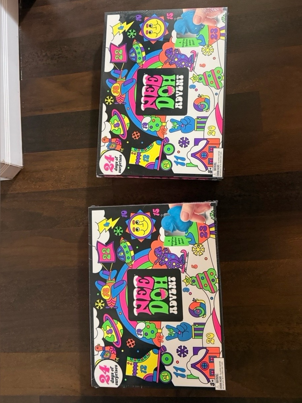 NeeDoh Advent Sensory Countdown - Bright Multicolor Playset( 2 advent calendars)